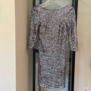 Sequin Cocktail Dress, Aqua,2
